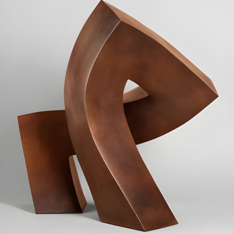Statue Abstrait En Corten
